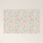 Rainbow Cheetahs and plants Welcome Mat Gallery Image 1