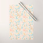 Rainbow Cheetahs and plants Wrapping Paper Gallery Image 1