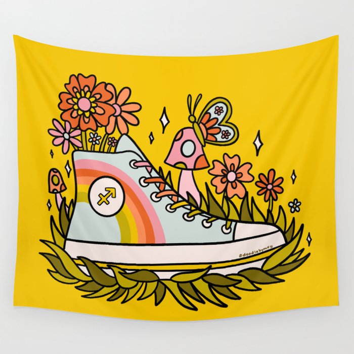 Sagittarius Sneaker Wall Tapestry Gallery Image 4