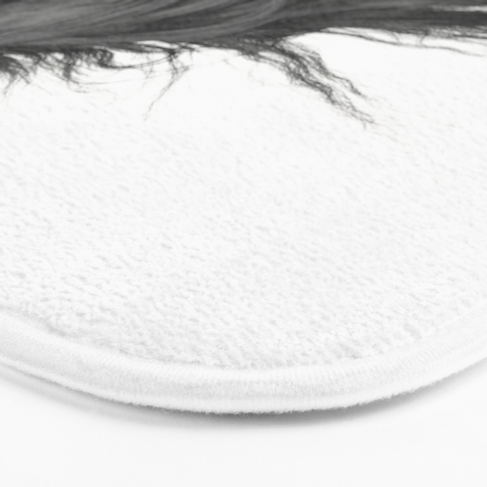 Wild Horse, Black and White Photography Bath Mat Gallery Image 3