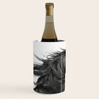 Wild Horse, Black and White Photography Wine Chiller Gallery Image 1