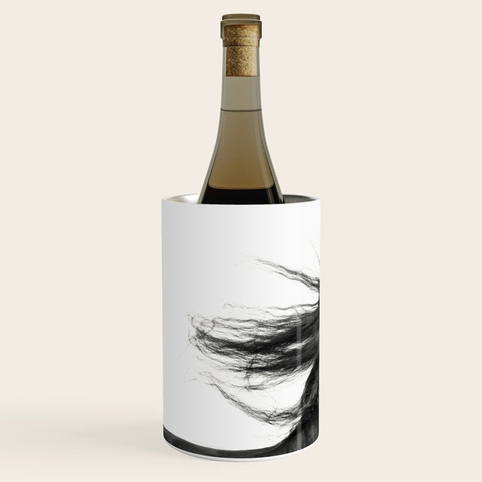 Wild Horse, Black and White Photography Wine Chiller Gallery Image 2