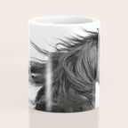 Wild Horse, Black and White Photography Coffee Mug Gallery Image 4