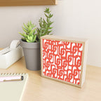 Mid Century Modern Loop Pattern in Burnt Orange Mini Art Print Gallery Image 2