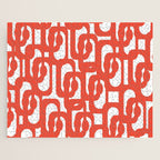 Mid Century Modern Loop Pattern in Burnt Orange Jigsaw Puzzle Gallery Image 1