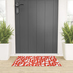 Mid Century Modern Loop Pattern in Burnt Orange Welcome Mat Gallery Image 3