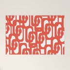 Mid Century Modern Loop Pattern in Burnt Orange Welcome Mat Gallery Image 1