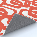 Mid Century Modern Loop Pattern in Burnt Orange Rug Gallery Image 4