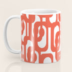 Mid Century Modern Loop Pattern in Burnt Orange Coffee Mug Gallery Image 3