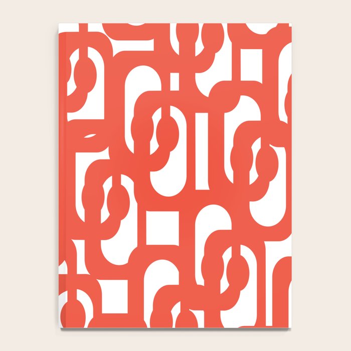Mid Century Modern Loop Pattern in Burnt Orange Notebook Gallery Image 4