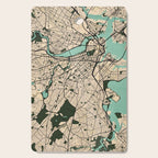 Boston City Map of the United States - Vintage Cutting Board Gallery Image 1
