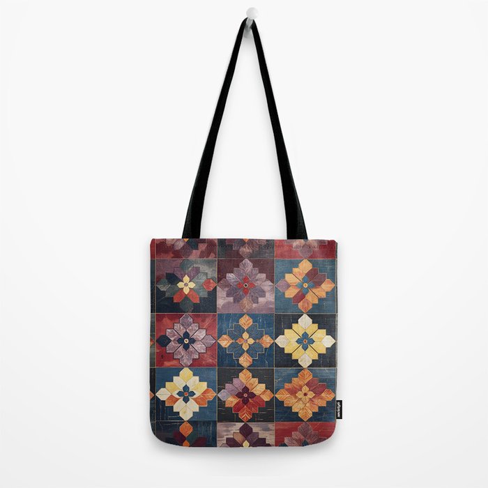 Amethyst Trail Patchwork Tote Bag Gallery Image 2