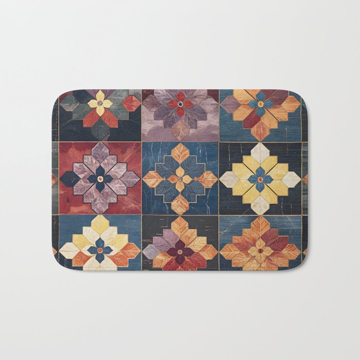 Amethyst Trail Patchwork Bath Mat Gallery Image 1