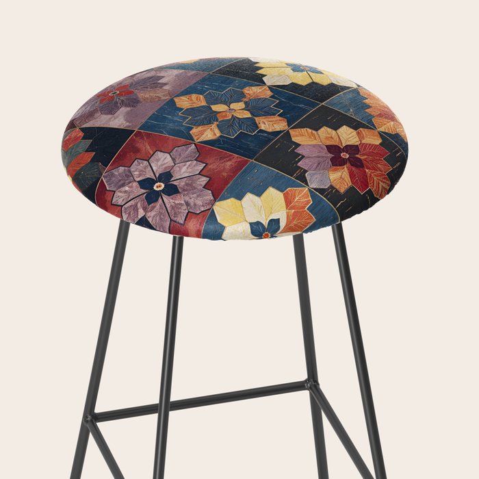 Amethyst Trail Patchwork Stool Gallery Image 2