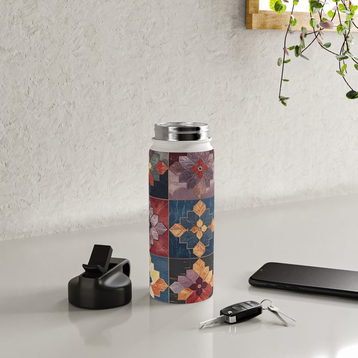 Amethyst Trail Patchwork Water Bottle Gallery Image 4