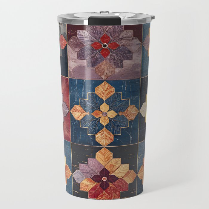 Amethyst Trail Patchwork Travel Mug Gallery Image 1