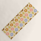 Retro Flower Vibe - Vintage Colors  Yoga Mat Gallery Image 1
