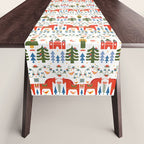 Scandinavian Fairytale - Green + Red Table Runner Gallery Image 1
