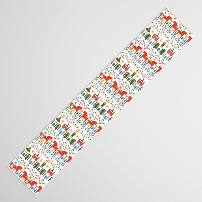 Scandinavian Fairytale - Green + Red Table Runner Gallery Image 3