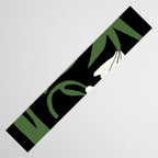 White flowers in black Table Runner Gallery Image 3