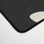 White flowers in black Desk Mat Gallery Image 4