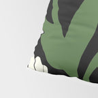 White flowers in black Pillow Sham Gallery Image 4