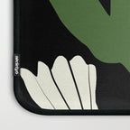 White flowers in black Laptop Sleeve Gallery Image 3