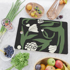 White flowers in black Cutting Board Gallery Image 2