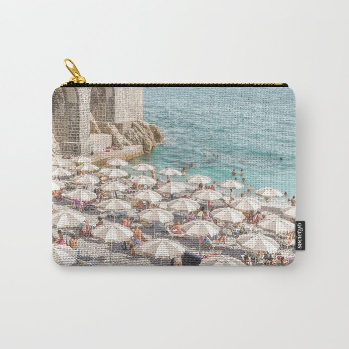 Marina Grande Beach Photo | Amalfi Coast Town In Italy Art Print | Summer Landscape Travel Photography Carry All Pouch Gallery Image 1