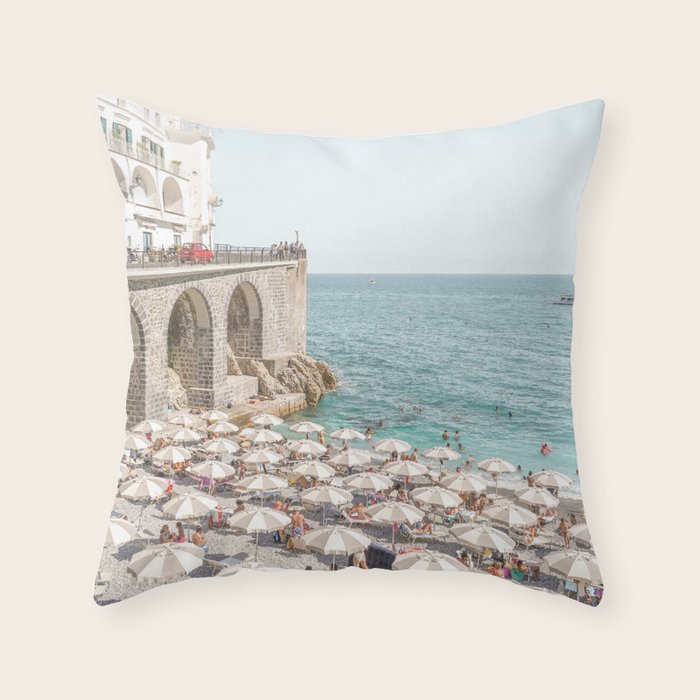 Marina Grande Beach Photo | Amalfi Coast Town In Italy Art Print | Summer Landscape Travel Photography Throw Pillow Gallery Image 6