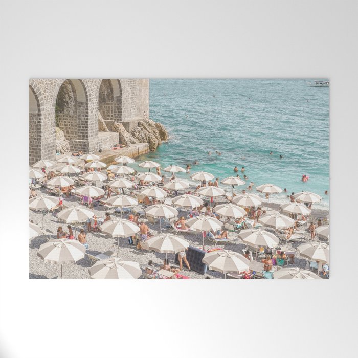 Marina Grande Beach Photo | Amalfi Coast Town In Italy Art Print | Summer Landscape Travel Photography Welcome Mat Gallery Image 1