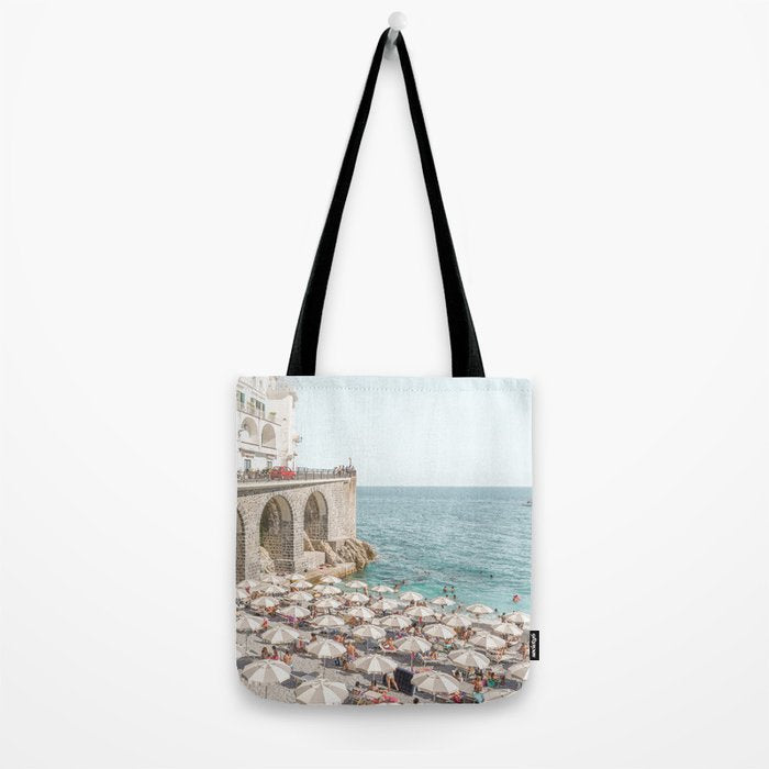 Marina Grande Beach Photo | Amalfi Coast Town In Italy Art Print | Summer Landscape Travel Photography Tote Bag Gallery Image 2