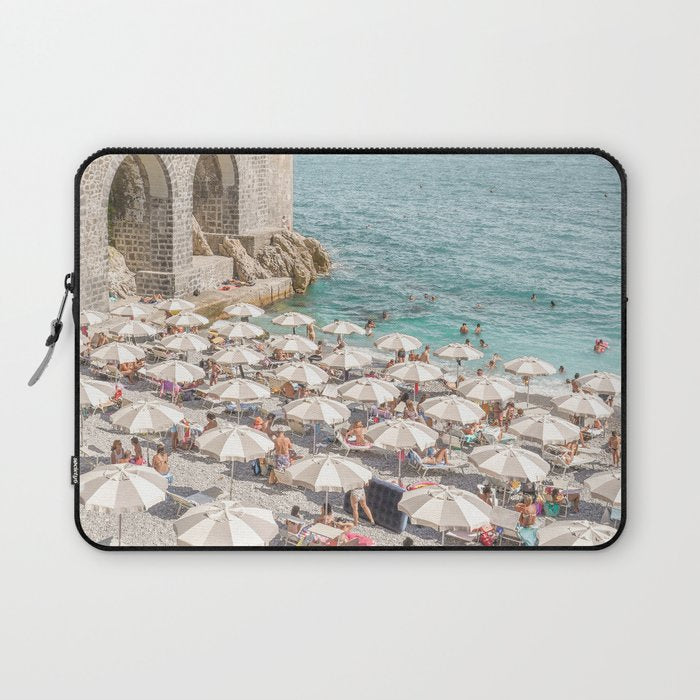 Marina Grande Beach Photo | Amalfi Coast Town In Italy Art Print | Summer Landscape Travel Photography Laptop Sleeve Gallery Image 1