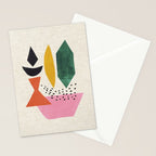 Yellow And Green Shards Stationery Card Gallery Image 2