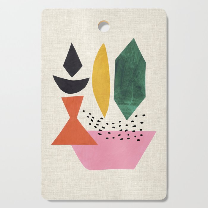 Yellow And Green Shards Cutting Board Gallery Image 1