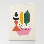 Yellow And Green Shards Stationery Card Gallery Image 2