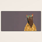 Cool Cat in Summer Shirt Desk Mat Gallery Image 3