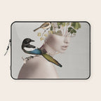 Lady with Birds 5 Laptop Sleeve Gallery Image 1