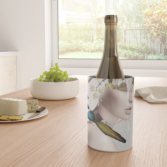 Lady with Birds 5 Wine Chiller Gallery Image 4