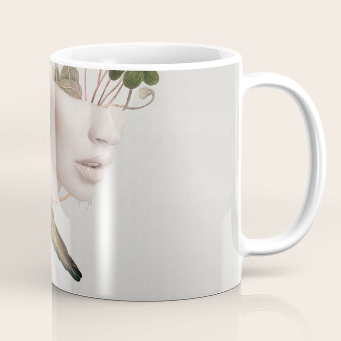 Lady with Birds 5 Coffee Mug Gallery Image 1