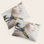 Lady with Birds 5 Pillow Sham Gallery Image 3