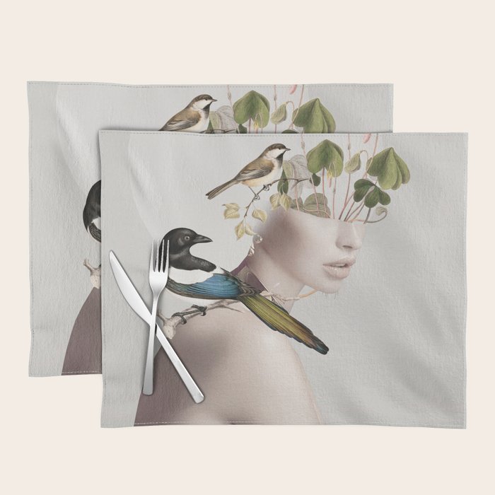 Lady with Birds 5 Placemat Gallery Image 1