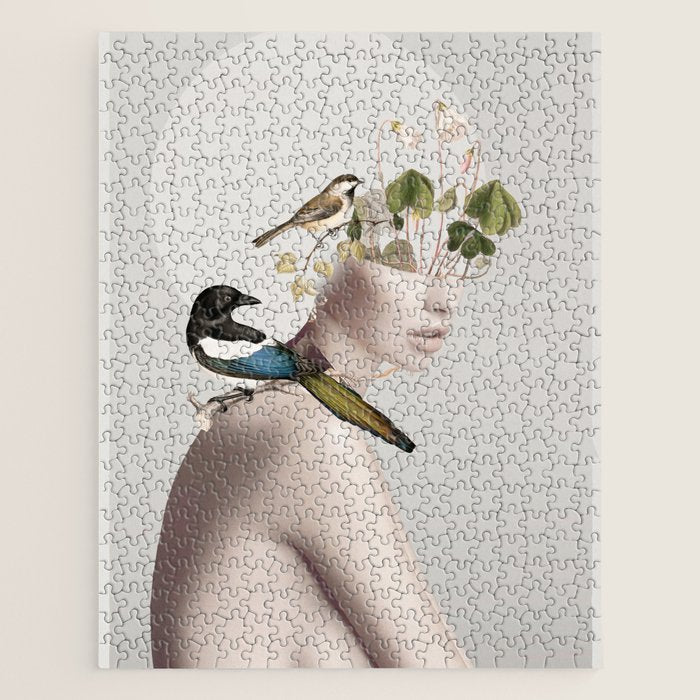 Lady with Birds 5 Jigsaw Puzzle Gallery Image 1