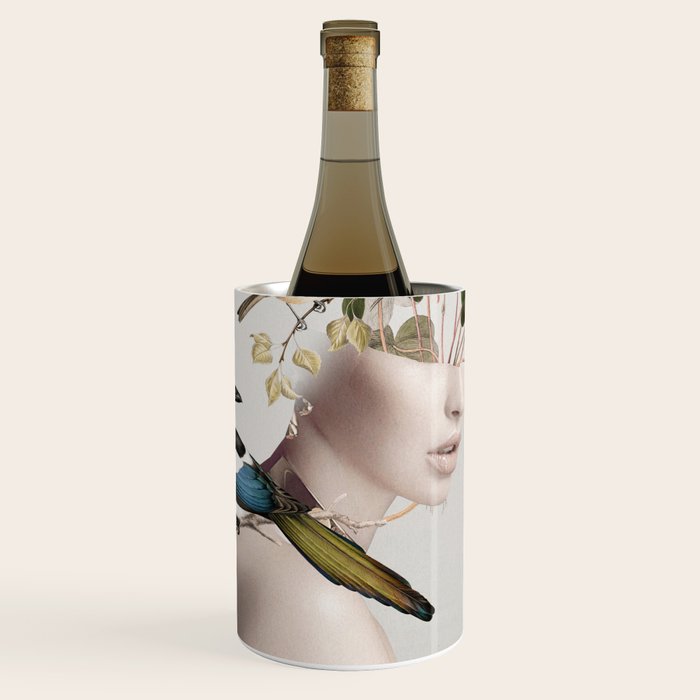 Lady with Birds 5 Wine Chiller Gallery Image 1
