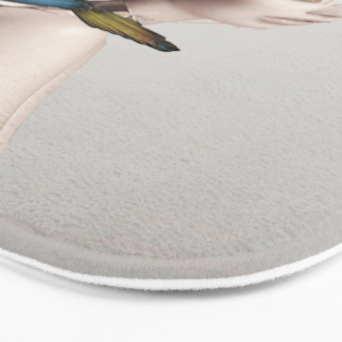 Lady with Birds 5 Bath Mat Gallery Image 3