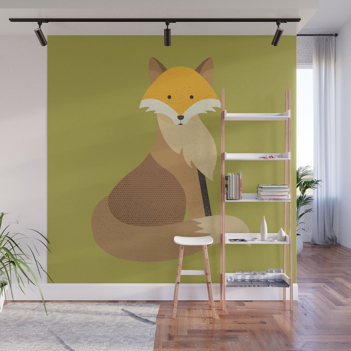 Whimsy Red Fox Wall Mural Gallery Image 1