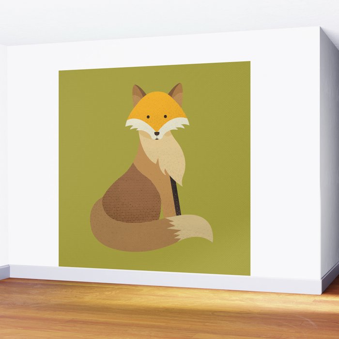 Whimsy Red Fox Wall Mural Gallery Image 2