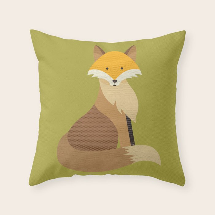 Whimsy Red Fox Throw Pillow Gallery Image 6