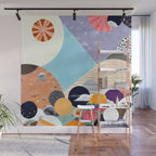 A Fantastic Journey, Graphic Collage Eclectic, Cutout Pop Art Contemporary, Snow Mountain Winter Textures Patterns, Geometric Digital Wall Mural Gallery Image 1