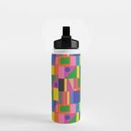 Colorful Mid Century Modern Modtastic Geometric Pattern Water Bottle Gallery Image 2